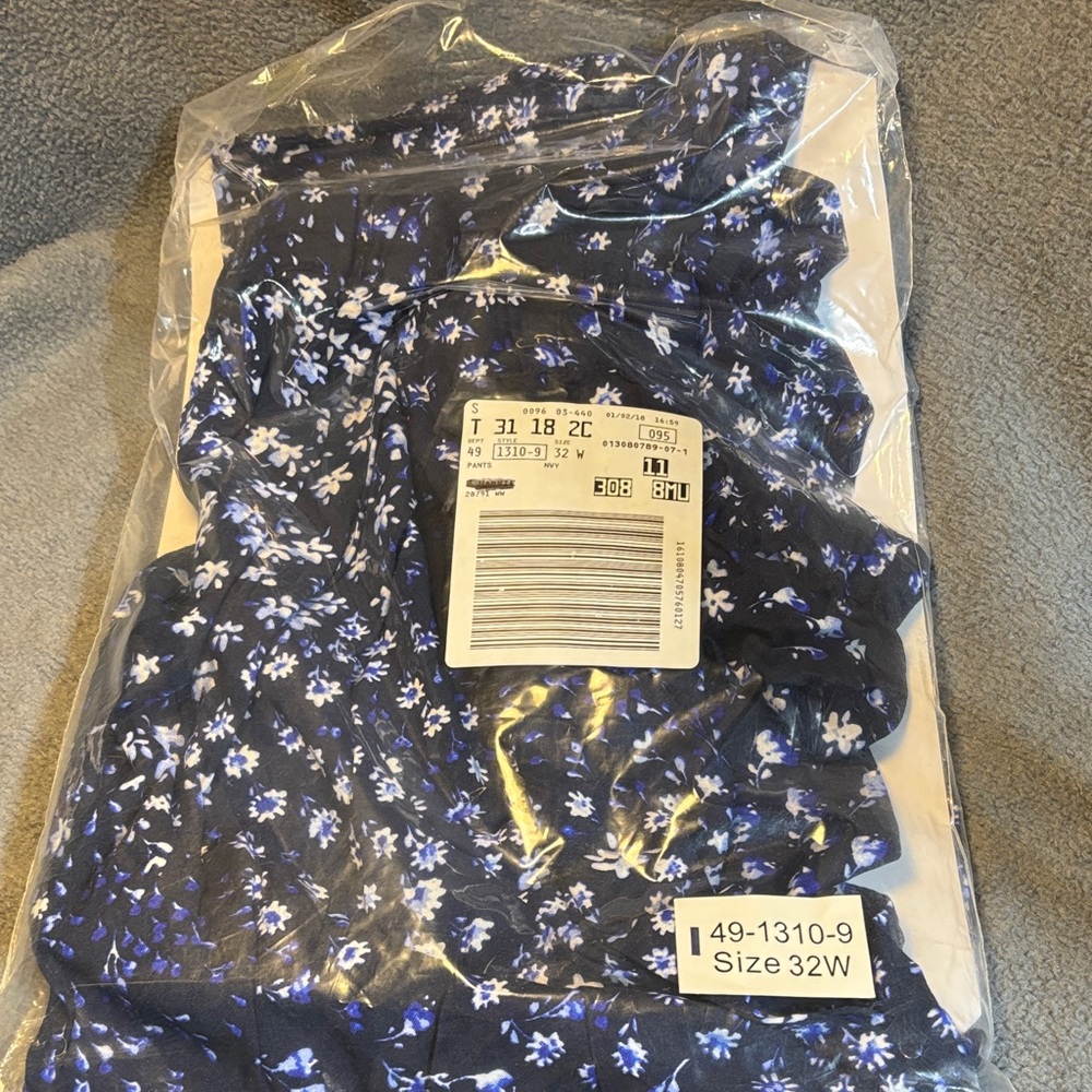 Woman Within Navy Floral Pants